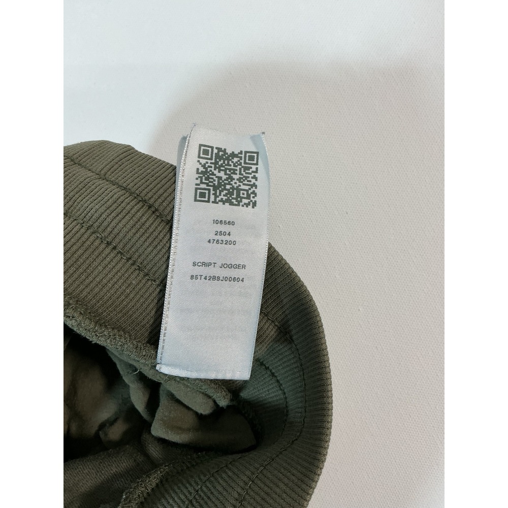True Religion Men's Script Logo Jogger Sweatpants Green Olive Size L Flaw - Picture 5 of 11